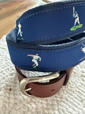 The Belted Cow Men's Belt Baseball Theme